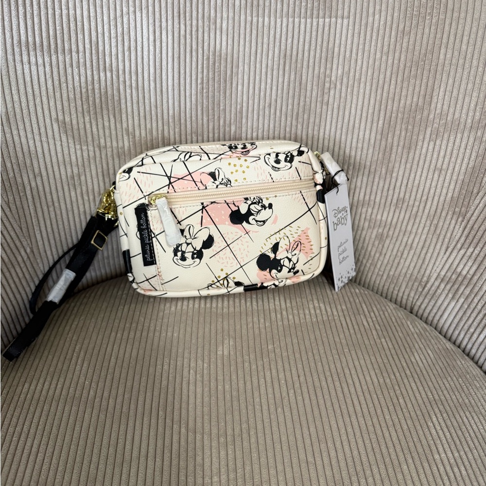 Petunia Pickle Bottom Cream and Black Minnie Mouse Crossbody Bag
